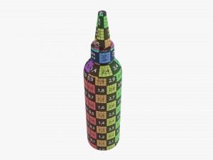 Plastic bottle mockup 01 3D Модель