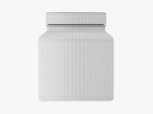 Plastic Jar for Mockup 08 3D Model