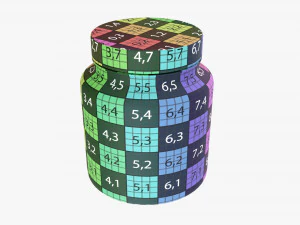 Plastic Jar for Mockup 08 3D Model
