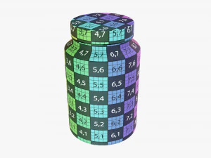Plastic Jar for Mockup 09 3D Model