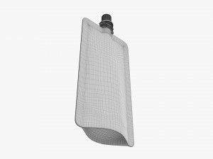 Pouch tube bag packaging with cap 3D Модель