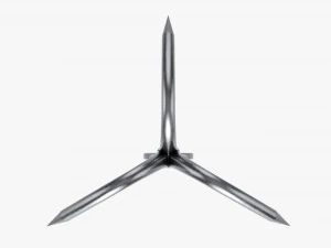 Stainless steel grappling hook 3D Model