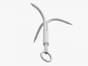 Stainless steel grappling hook 3D 모델