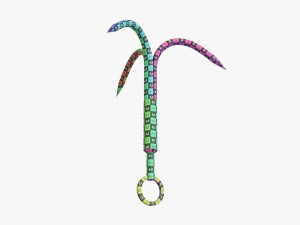 Stainless steel grappling hook 3D 모델