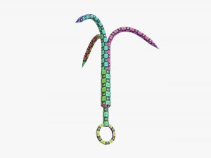 Stainless steel grappling hook 3D Model