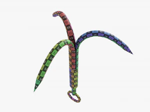 Stainless steel grappling hook 3D Model