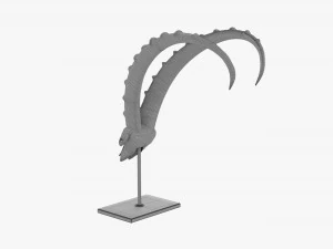 Animal Skull Statuette 3D Model