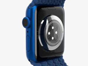 Apple Watch Series 6 Braided Solo Loop Blue 3D Model