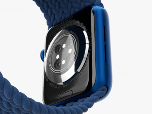 Apple Watch Series 6 Braided Solo Loop Blue 3D Model