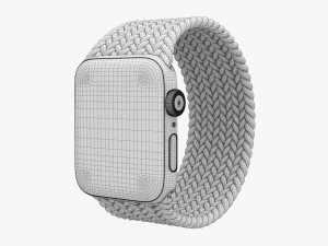Apple Watch Series 6 Braided Solo Loop Blue 3D Model