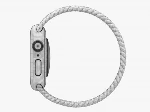 Apple Watch Series 6 Braided Solo Loop Blue 3D Model