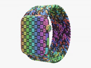 Apple Watch Series 6 Braided Solo Loop Blue 3D Model