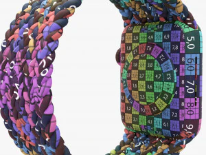 Apple Watch Series 6 Braided Solo Loop Blue 3D Model