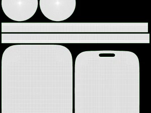 Apple Watch Series 6 Braided Solo Loop Blue 3D Model