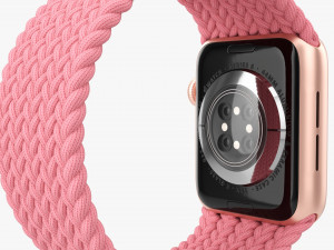 Apple Watch Series 6 Braided Solo Loop Gold 3D Model