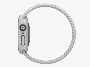 Apple Watch Series 6 Braided Solo Loop Gold 3D Model
