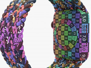 Apple Watch Series 6 Braided Solo Loop Gold 3D Model