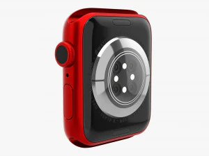Apple Watch Series 6 Solo Loop intrecciato rosso Modello 3D
