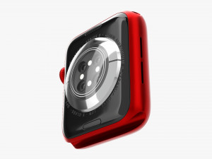 Apple Watch Series 6 Braided Solo Loop Red Modelo 3D