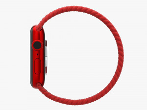 Apple Watch Series 6 Braided Solo Loop Red Modelo 3D