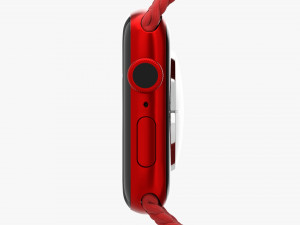 Apple Watch Series 6 Braided Solo Loop Red Modelo 3D