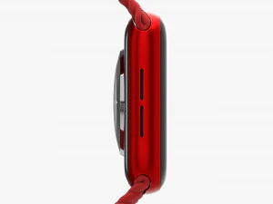 Apple Watch Series 6 Solo Loop intrecciato rosso Modello 3D