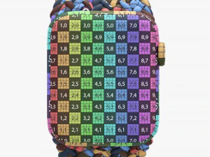 Apple Watch Series 6 Solo Loop intrecciato rosso Modello 3D