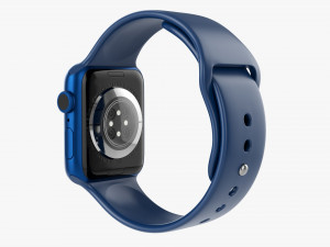 Apple Watch Series 6 Silicone Loop Blue 3D-Modell