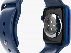 Apple Watch Series 6 Silicone Loop Blue 3D-Modell