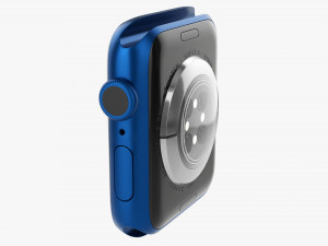 Apple Watch Series 6 Silicone Loop Blue 3D-Modell