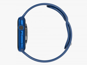 Apple Watch Series 6 Silicone Loop Blue 3D-Modell