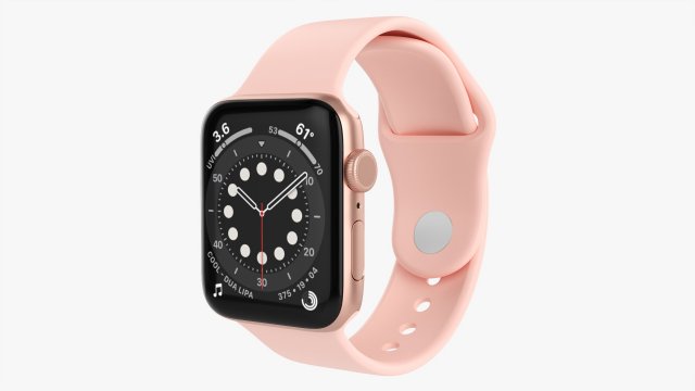 Apple Watch Series 6 Silicone Loop Gold 3D Model in Gadgets 3DExport