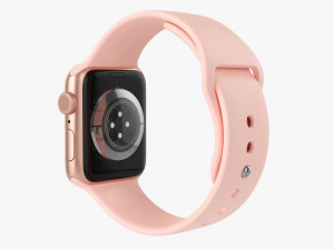 Apple Watch Series 6 Silicone Loop Gold 3D Model