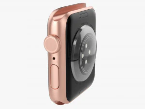 Apple Watch Series 6 Anello in silicone color oro Modello 3D