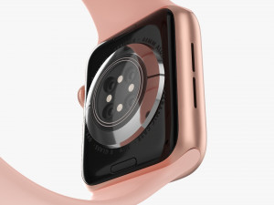 Apple Watch Series 6 Silicone Loop Gold 3D Model