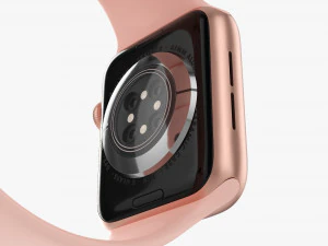 Apple Watch Series 6 Anello in silicone color oro Modello 3D