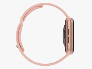 Apple Watch Series 6 Silicone Loop Gold 3D Model