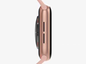 Apple Watch Series 6 Silicone Loop Gold 3D Model