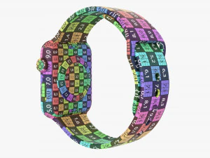 Apple Watch Series 6 Anello in silicone color oro Modello 3D