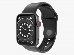Apple Watch Series 6 Silicone Loop Gray 3D Model