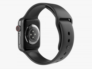 Apple Watch Series 6 Silicone Loop Gray 3D-Modell