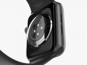 Apple Watch Series 6 Silicone Loop Gray 3D-Modell