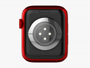 Apple Watch Series 6 Silicone Loop Red Model 3D