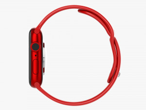 Apple Watch Series 6 Silicone Loop Red Model 3D