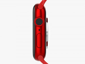 Apple Watch Series 6 Silicone Loop Red Model 3D