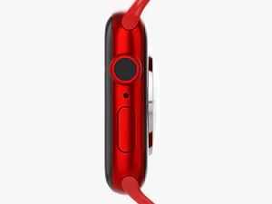 Apple Watch Series 6 Silicone Loop Red 3D Model