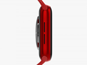 Apple Watch Series 6 Silicone Loop Red Model 3D
