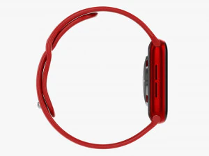 Apple Watch Series 6 Silicone Loop Red 3D Model