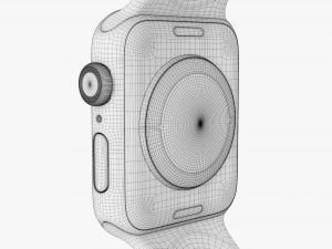 Apple Watch Series 6 Silicone Loop Red 3D Model