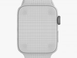 Apple Watch Series 6 Silicone Loop Red 3D Model